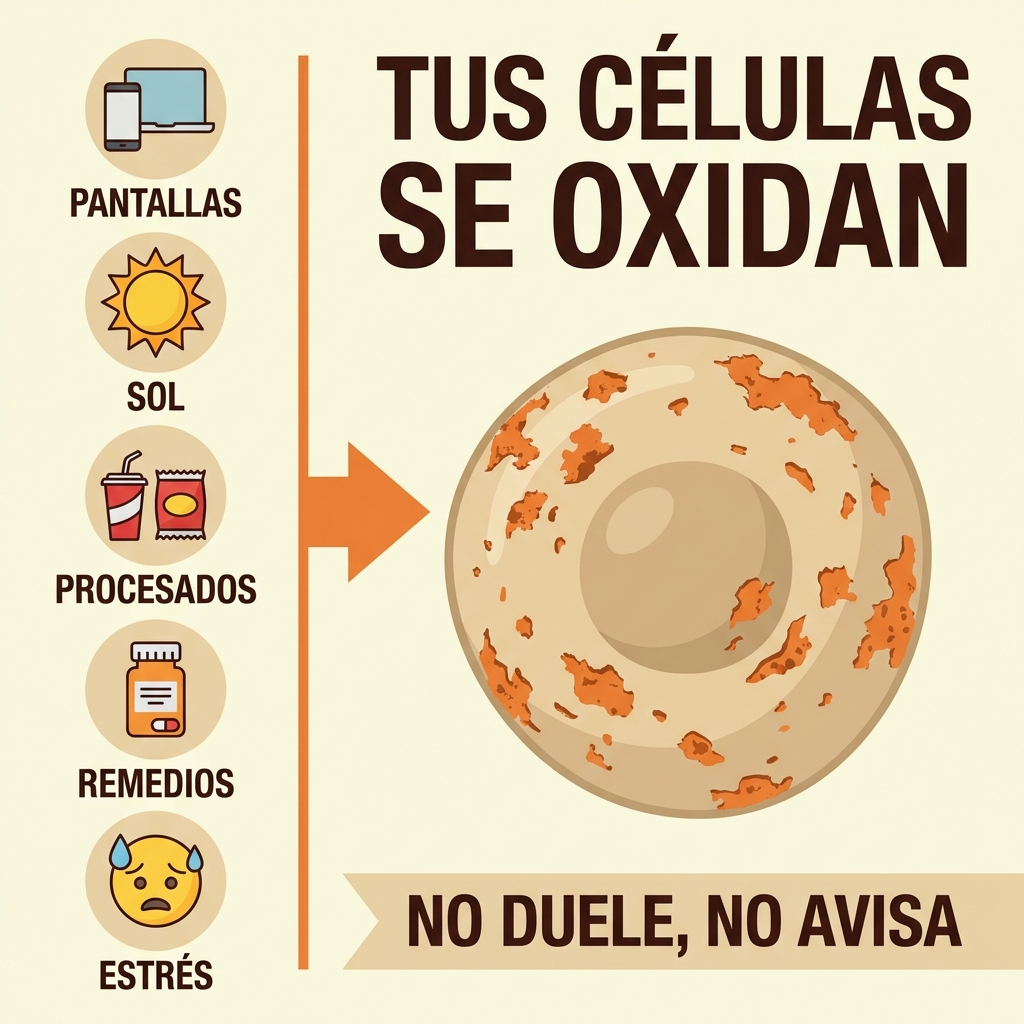 Pantallas, sol, procesados, remedios y estrés oxidan tus células sin que lo sientas